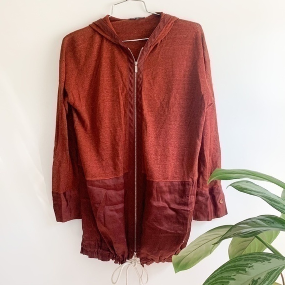Lafayette 148 Mixed Material Sweater Jacket sz XS